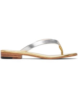 Martiniano Leather Flip-Flops - Black