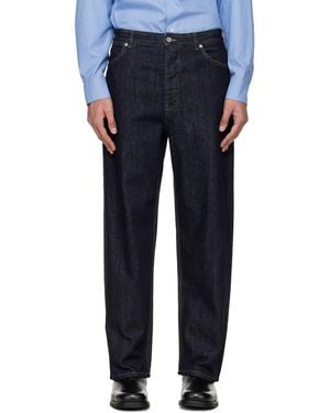 Jil Sander Contrast Stitch Jeans - Blue