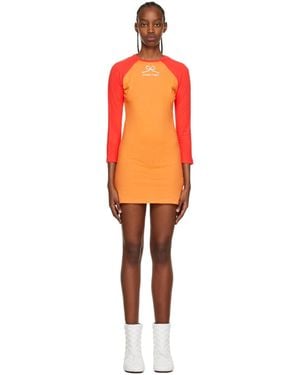 Maisie Wilen Slinky Minidress - Orange