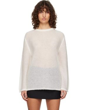 TOTEME Long Open Weave Knit Jumper - White