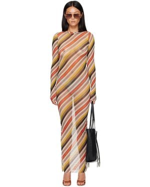 Jean Paul Gaultier 'The Retro Stripe' Maxi Dress - Multicolour