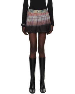 Acne Studios マルチカラー ラップ ミニスカート - ブラック