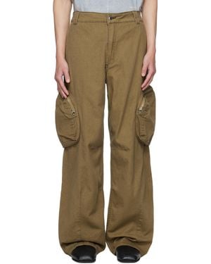 Eckhaus Latta Khaki Zip Pocket Denim Cargo Pants - Natural