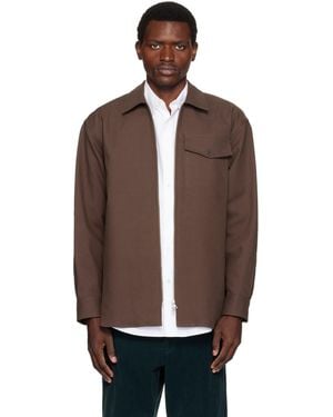 Dries Van Noten Zip Shirt - Brown