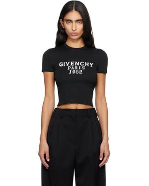 Givenchy ブラック クロップド Tシャツ