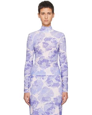 STAUD Purple Helvin Turtleneck - Blue
