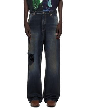 Vetements Distressed Baggy Jeans - Black