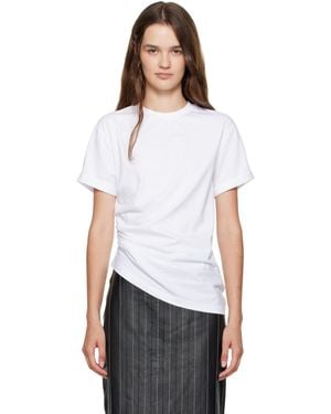 Victoria Beckham Gathered Detail T-Shirt - White