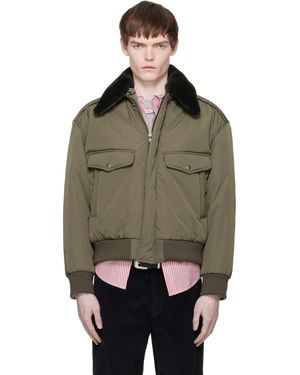 Commission Khaki Midtown Nylon Bomber Jacket - Green