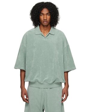 Fear Of God ブルー シングルボタン ポロシャツ - グリーン