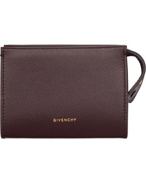 Givenchy Burgundy Day Zipped Card Holder - Purple