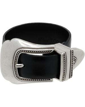 Toga Leather Bangle Bracelet - Black