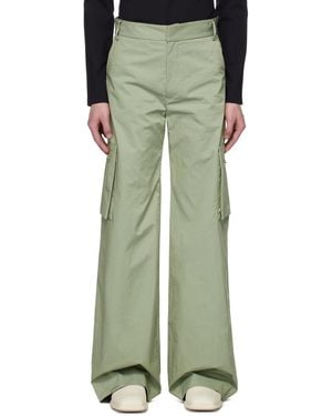 AARON ESH Zip Pocket Cargo Trousers - Green
