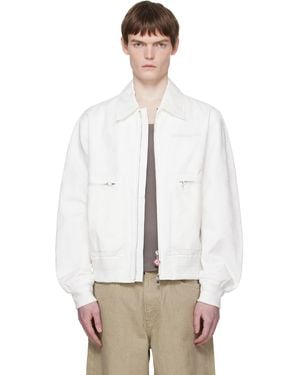 CASABLANCA Blouson Blanc À Monogrammes