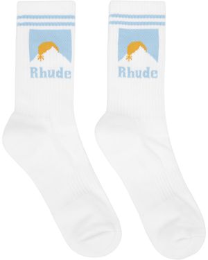 Rhude ホワイト Moonlight ソックス