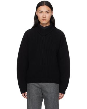 Bottega Veneta Wool & Cashmere Rib Turtleneck - Black