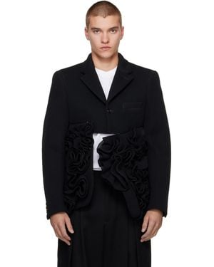 Comme des Garçons Polyester Double Raschel Blazer - Black