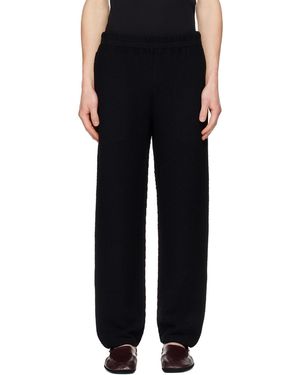 Homme Plissé Issey Miyake Rustic Knit Joggers - Black
