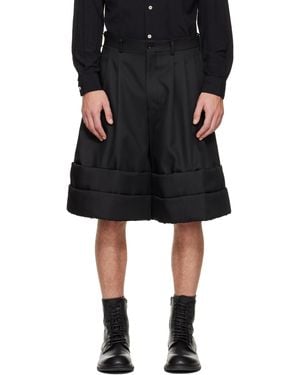 Comme des Garçons Polyester Kersey Shorts - Black
