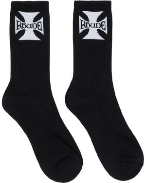 Rhude Boys' Logo Socks - Black