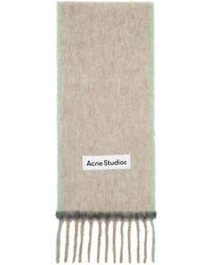 Acne Studios &ーン ウールモヘア ナロー マフラー - マルチカラー