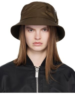 Sacai Single Brim Pocket Bucket Hat - Black