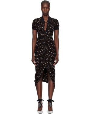 Vivienne Westwood Printed Piquet Pulling Midi Dress - Black
