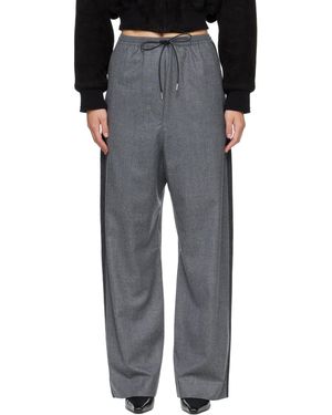 Lanvin Pantalon Décontracté Gris En Laine