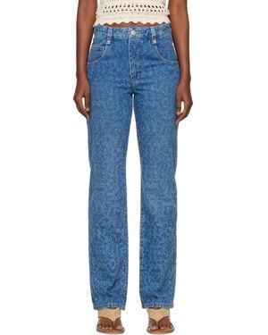 Isabel Marant Straight Brinsa Summer Laser Jeans - Blue