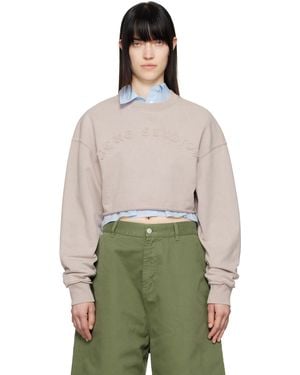 Acne Studios Cropped Logo Sweatshirt - Grey