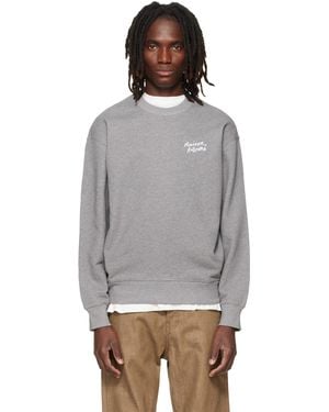 Maison Kitsuné Handwriting Comfort Sweatshirt - Gray