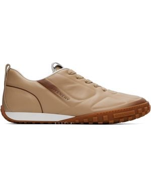 Givenchy Baskets Glide Beiges En Cuir - Marron