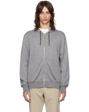 Paul Smith グレー シグネチャー ストライプ フーディ