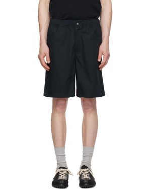 Norse Projects Short Ragnar Bleu Marine En Sergé Brisé Fin - Noir