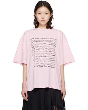 Vetements Fuck Everything T-Shirt - Pink