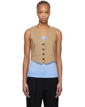 MSGM Button Vest - Black