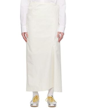 Commission Panelled Midi Skirt - White