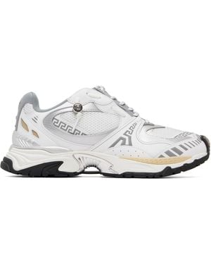 Versace Icaro Leather Trainers - White