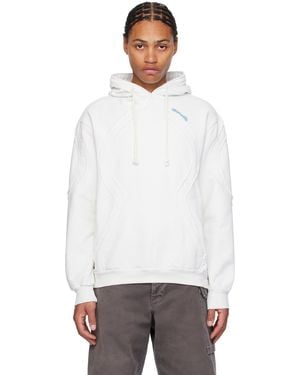 Bluemarble Drawstring Hoodie - White