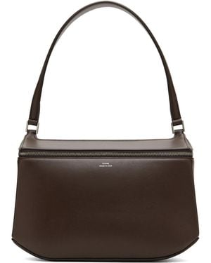 TOTEME Clip Leather Shoulder Bag - Brown