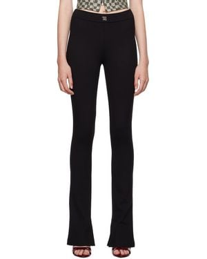 MISBHV Flared Embroidered Leggings - Black