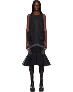 Junya Watanabe Panelled Midi Dress - Black