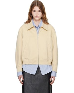 DUNST Collared Faux-Suede Jacket - Black