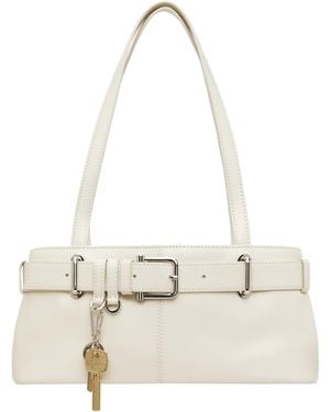 OSOI Off- Shoulder Brocle Mini Bag - White