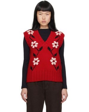 YMC Heidi Flower Vest - Red