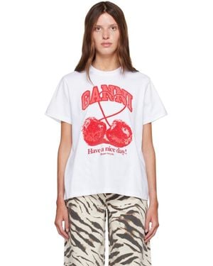 Ganni Cherry T-Shirt - Red