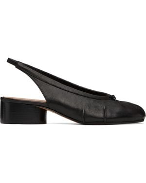 Maison Margiela ブラック Tabi New Ballerina スリングバックヒール