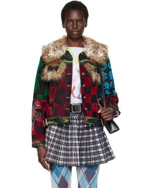Chopova Lowena Patchwork Denim Jacket - Red