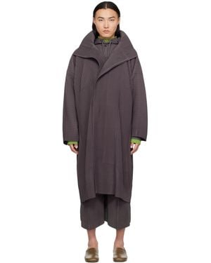 Homme Plissé Issey Miyake Monthly Colour December Coat - Black