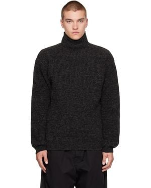 Lemaire High Neck Yak Alpaca Sweater - Black
